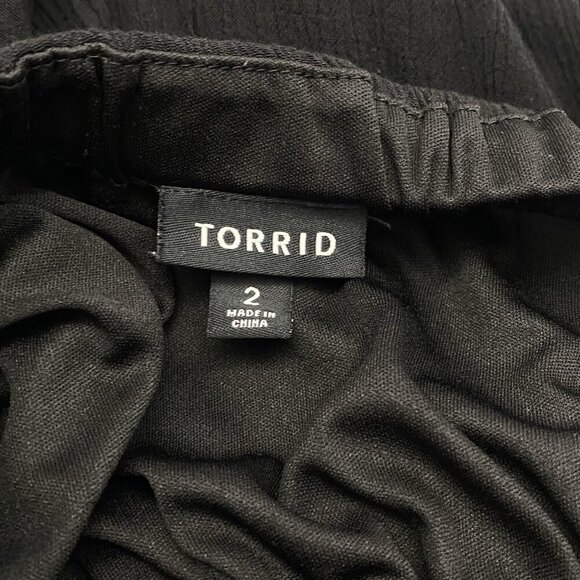 TORRID Women Off Shoulder Lace Maxi Dress Size 2x Black Lace Inset 71-6 - Picture 6 of 11